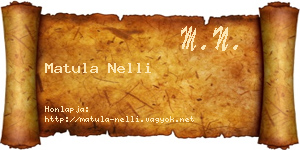 Matula Nelli névjegykártya